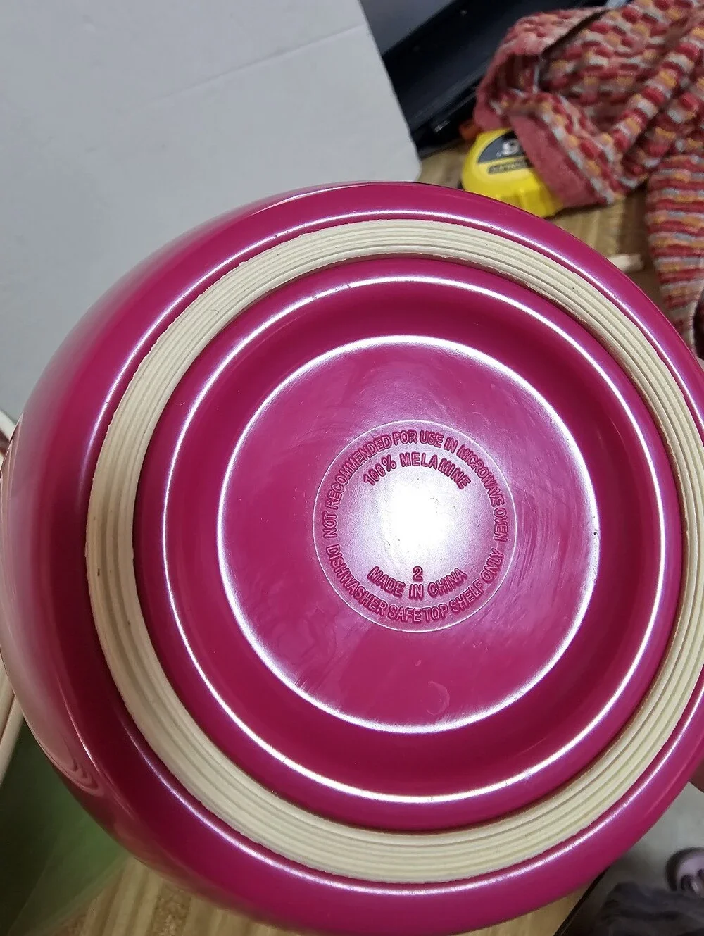 Vintage Melamine Nesting Mixing Bowls Set of 5 Retro Rainbow Heavy Duty Plastic
